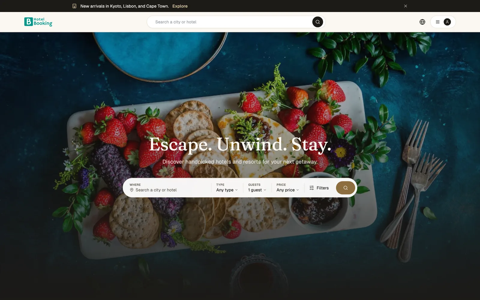 Stay Booking property search results